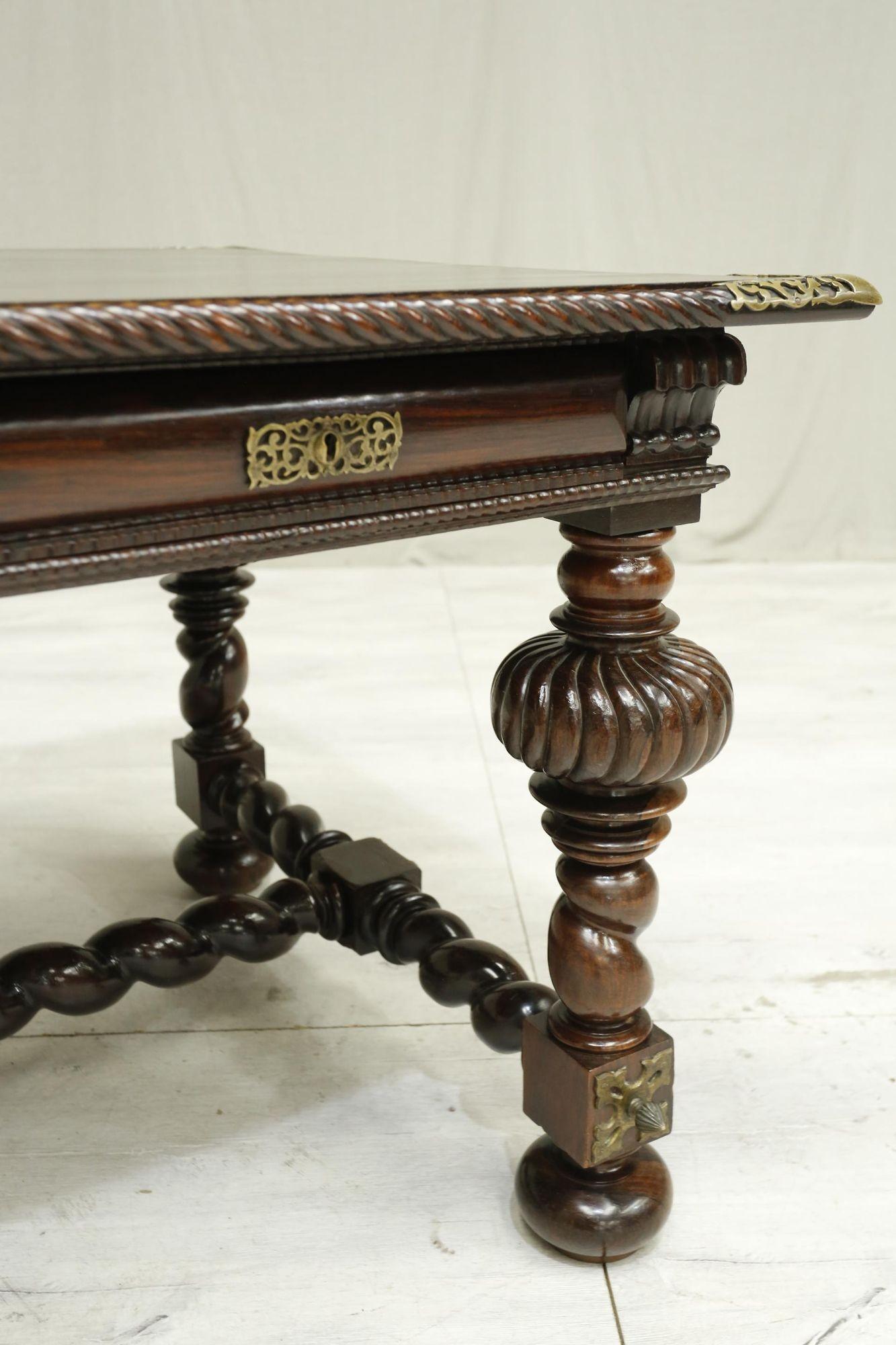 Antique 19th century Portuguese Rosewood desk 2