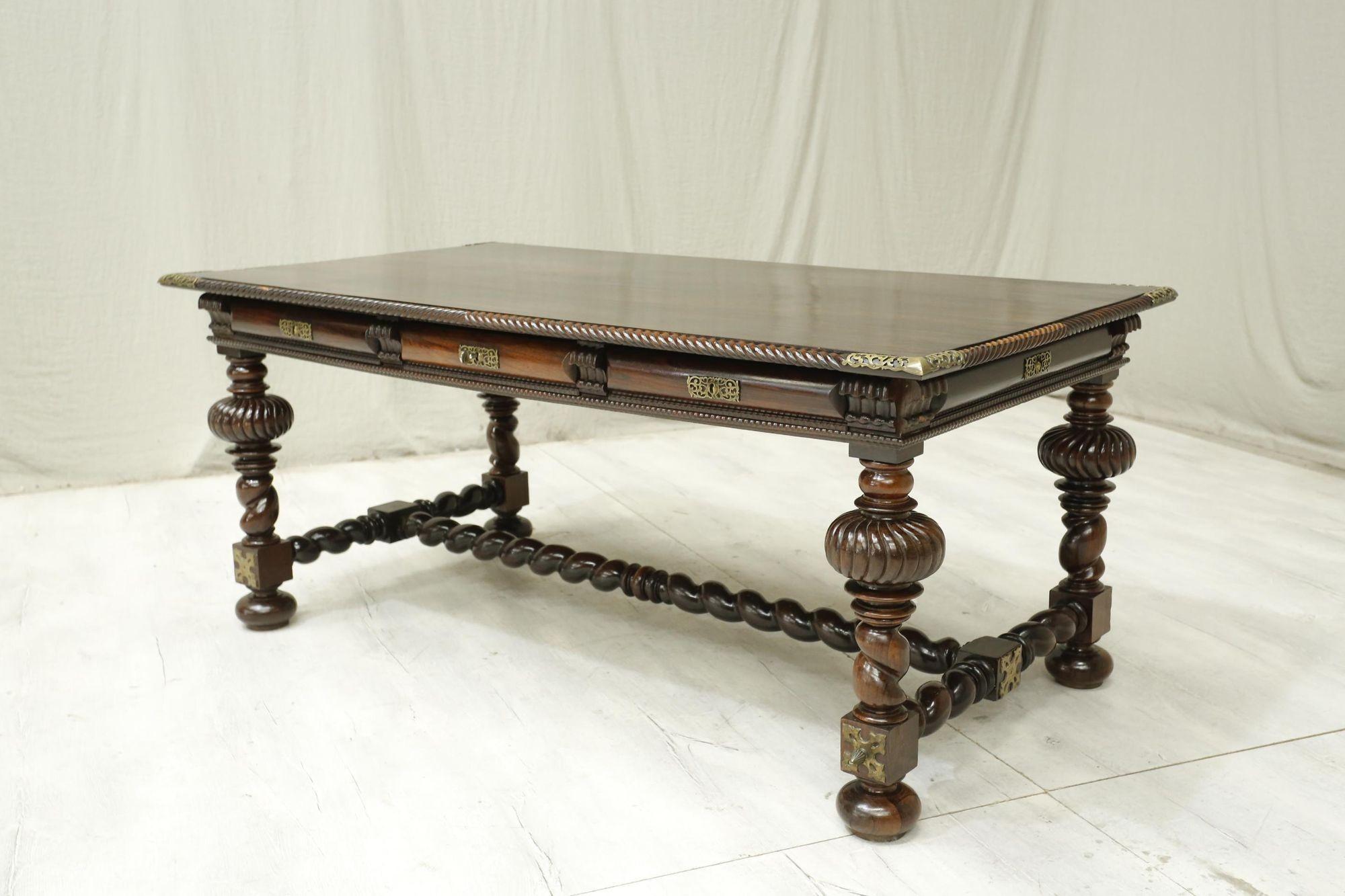 Antique 19th century Portuguese Rosewood desk 3