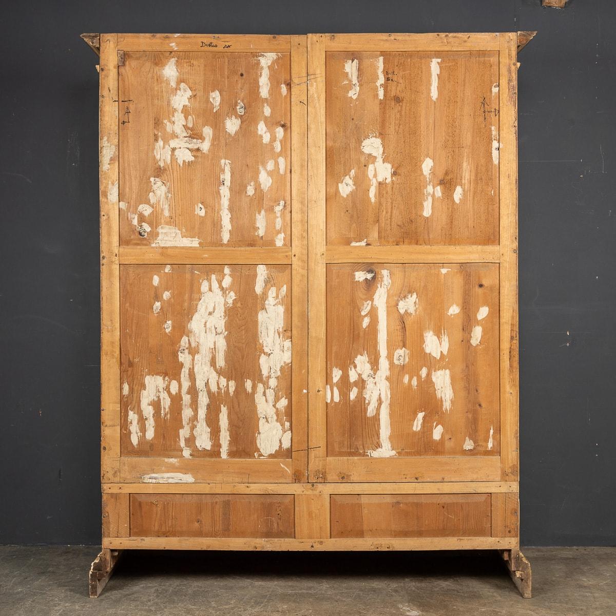 Late 19th Century Antique 19th Century Italian Wooden Armoire c.1870 For Sale