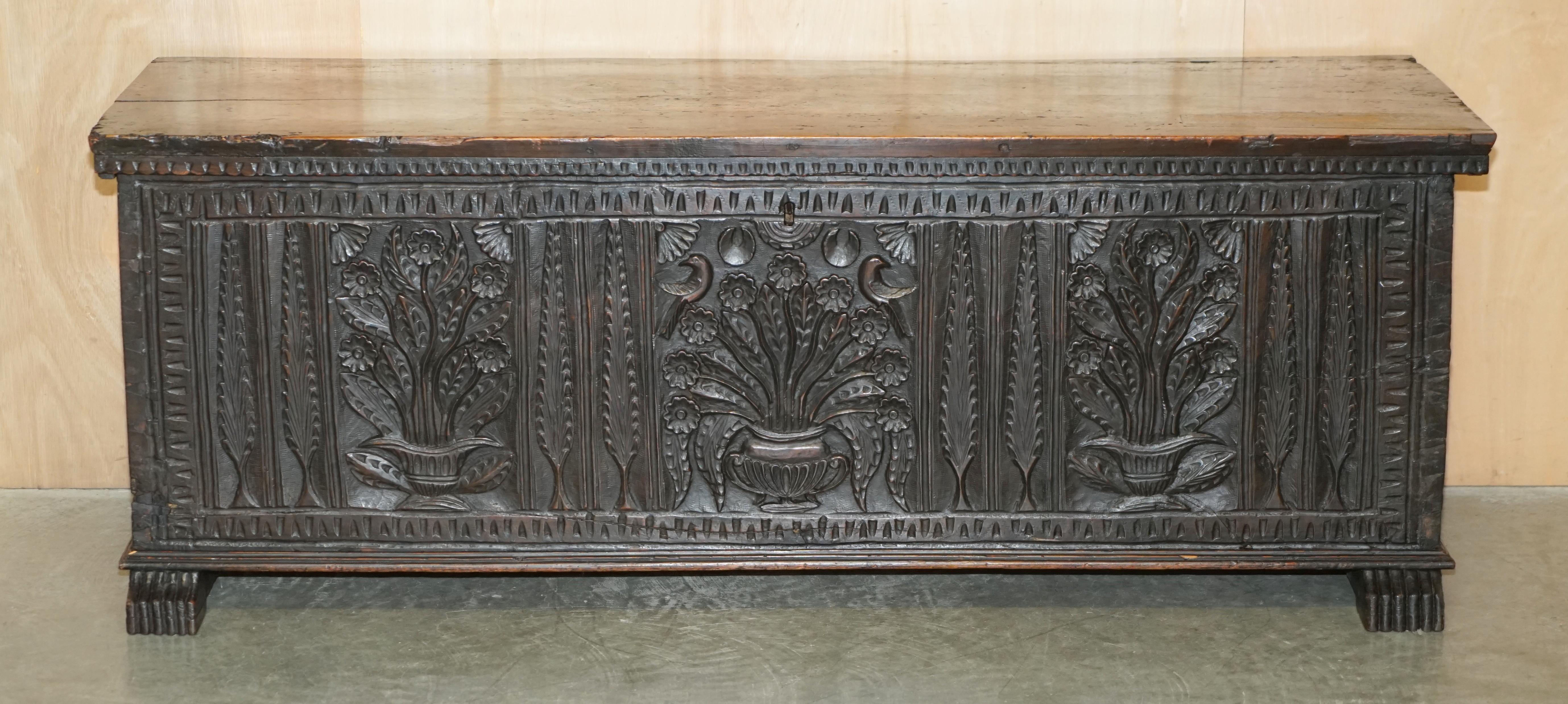 Royal House Antiques

Royal House Antiques is delighted to offer for sale this antique mid 19th century Jacobean revival English oak trunk or chest

Please note the delivery fee listed is just a guide, it covers within the M25 only for the UK and