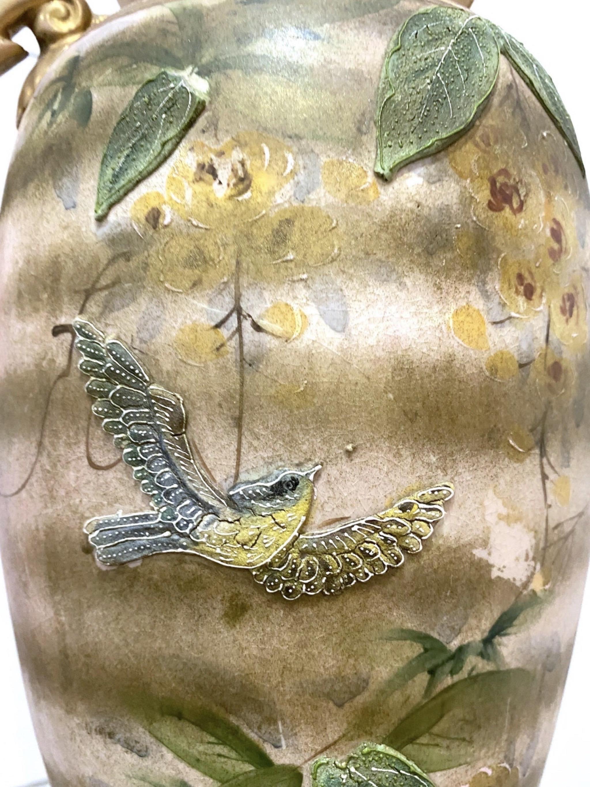 Japanese Antique 19th Century Japan Moriage Vase For Sale