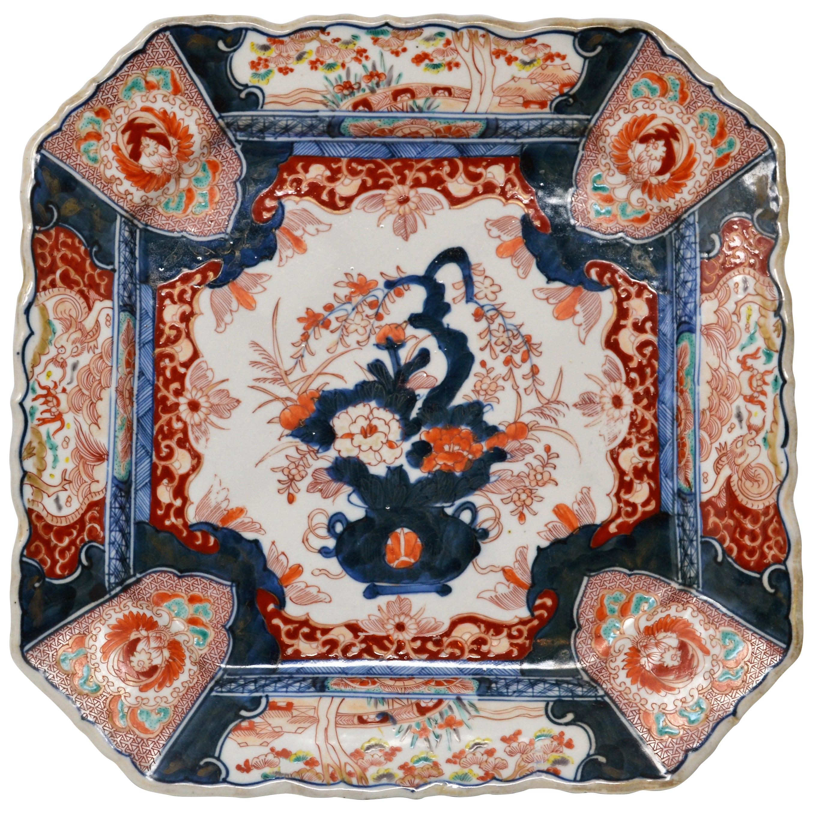 Antike japanische Imari-Platte aus dem 19. Jahrhundert