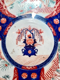 Antique 19th Century Japanese "Imari" Porcelain Plate on Stand