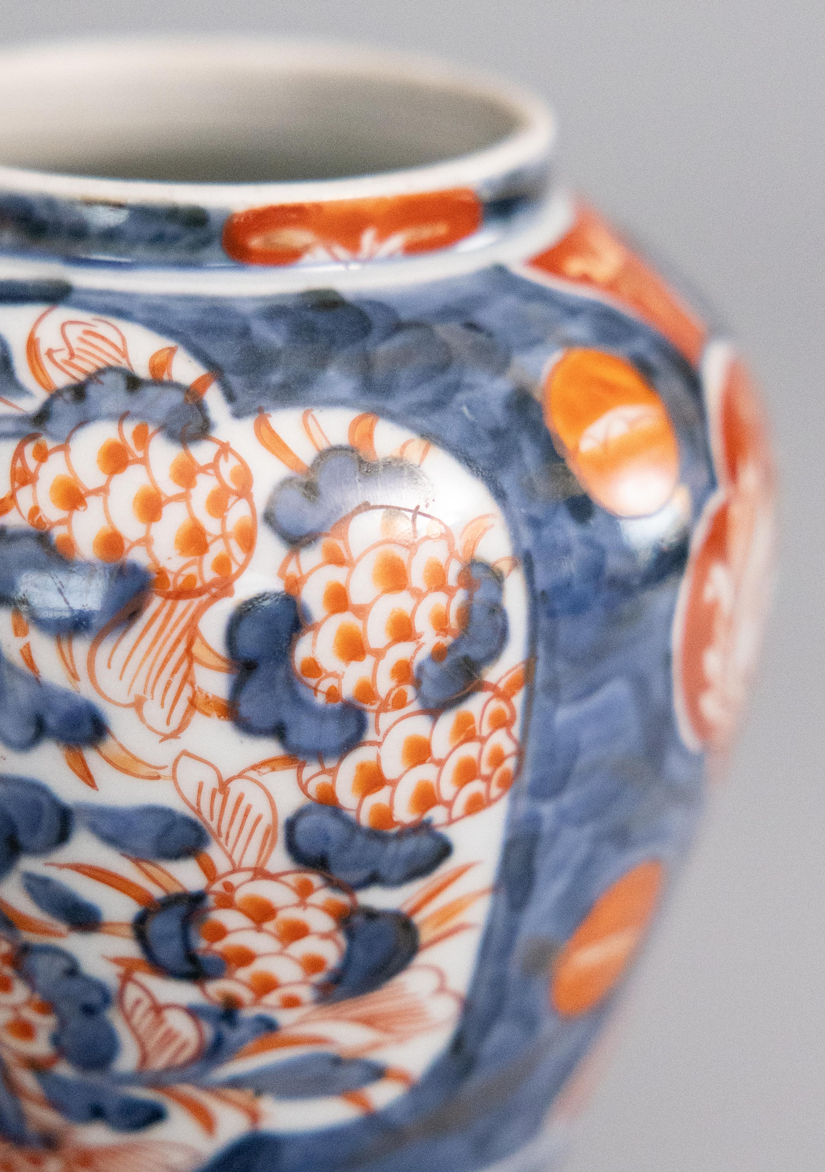 Fired Antique 19th Century Japanese Imari Porcelain Vase/Brush Pot For Sale