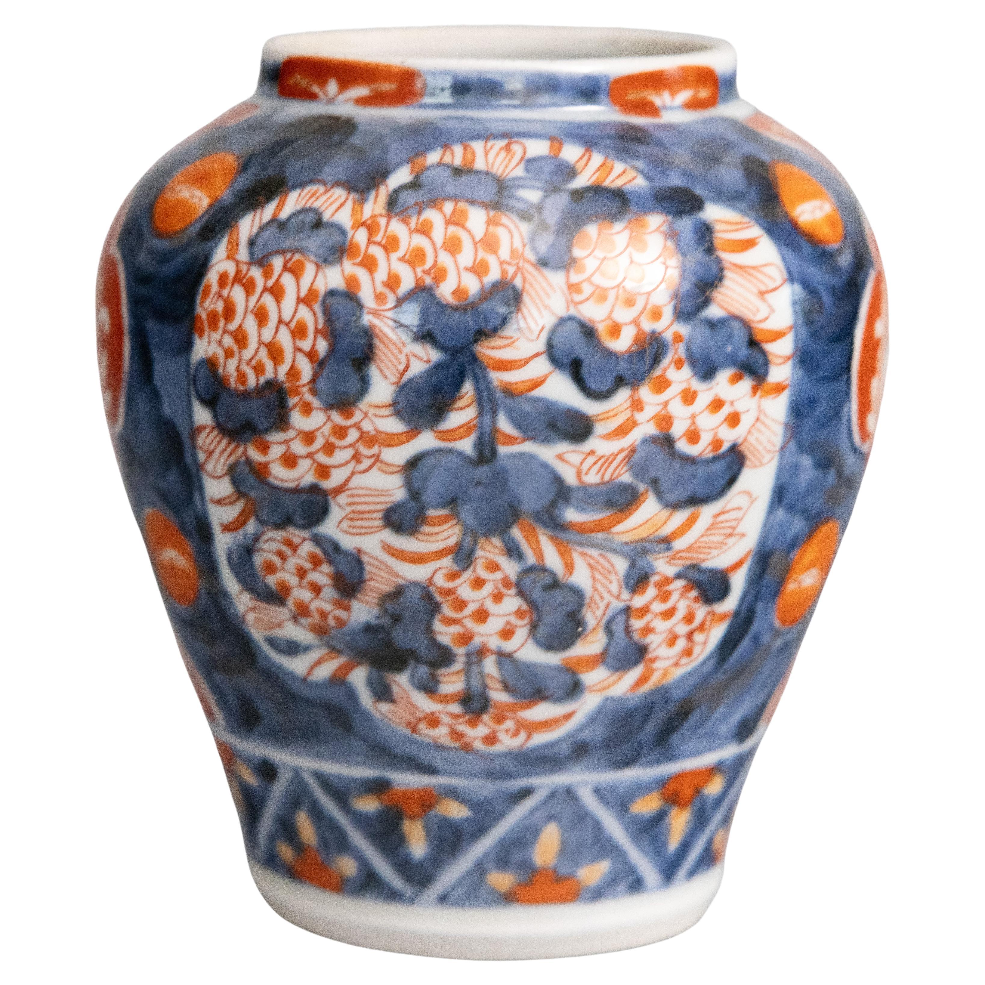 Ancien pot à vase/brosse en porcelaine Imari Porcelain du Japon du 19e siècle