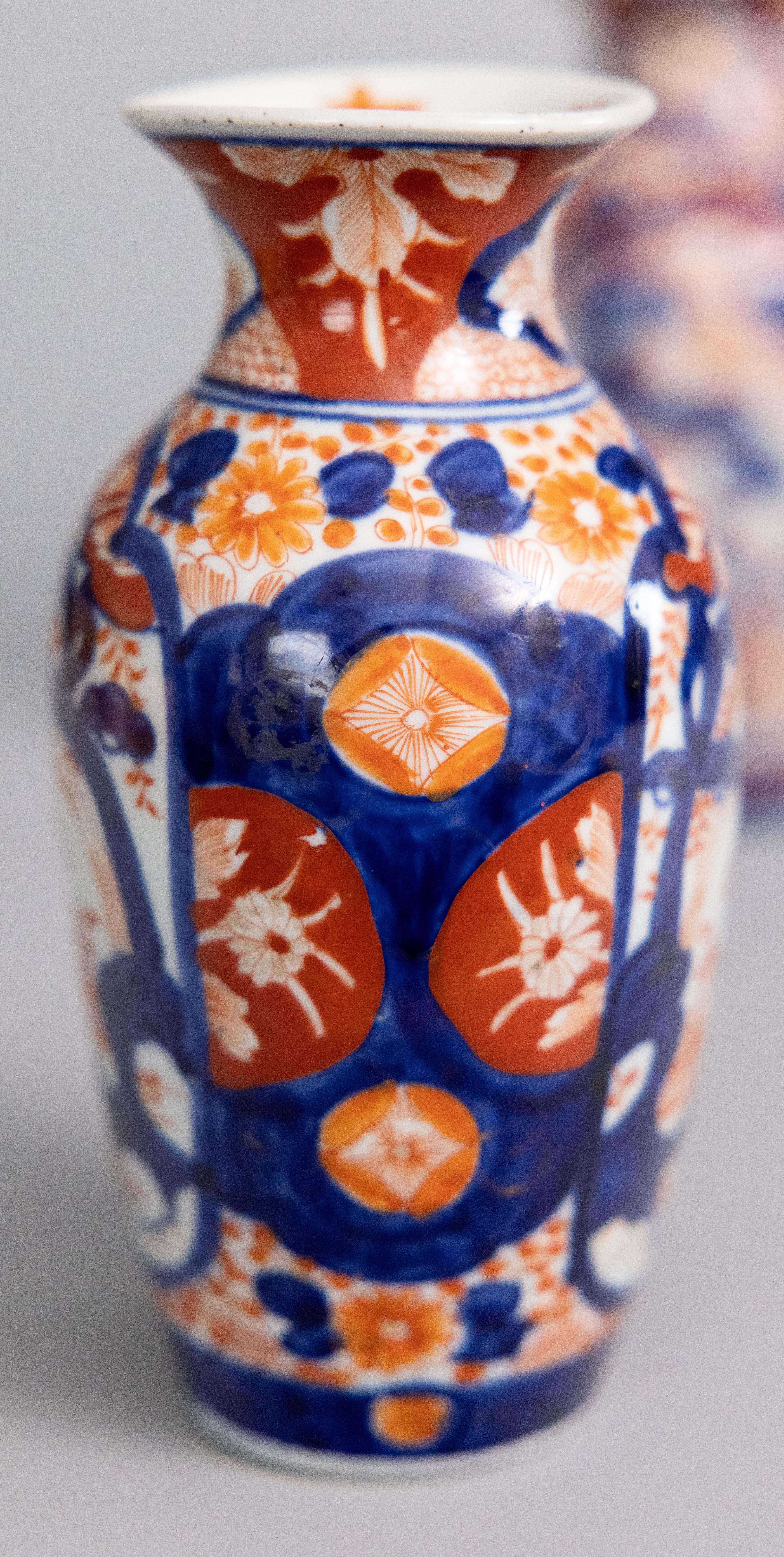 Antique 19th Century Japanese Imari Porcelain Vases - a Pair 1