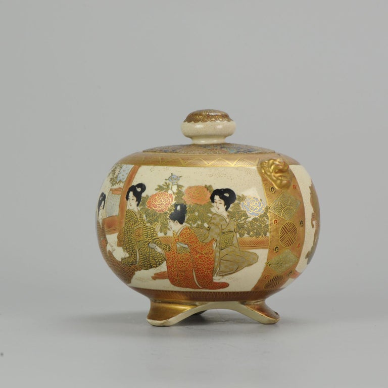 Antique 19th Century Japanese Satsuma Koro Japanese Satsuma Ware, Japan