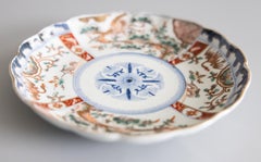 Antique 19th Century Japanese Scalloped Imari Plate