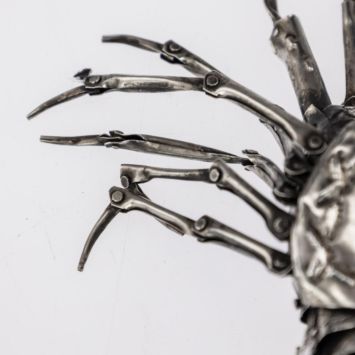 Antique 19th Century Japanese Silver Articulated Okimono Crayfish, circa 1890 6