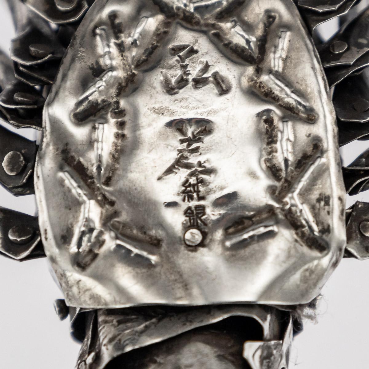 Antique 19th Century Japanese Silver Articulated Okimono Crayfish, circa 1890 7