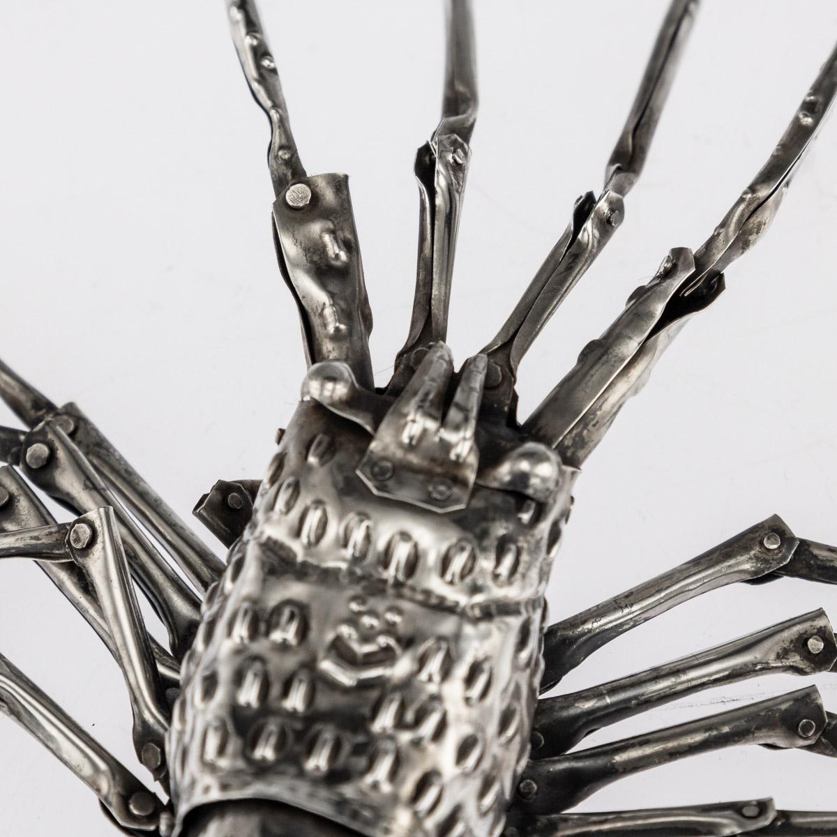 Antique 19th Century Japanese Silver Articulated Okimono Crayfish, circa 1890 3
