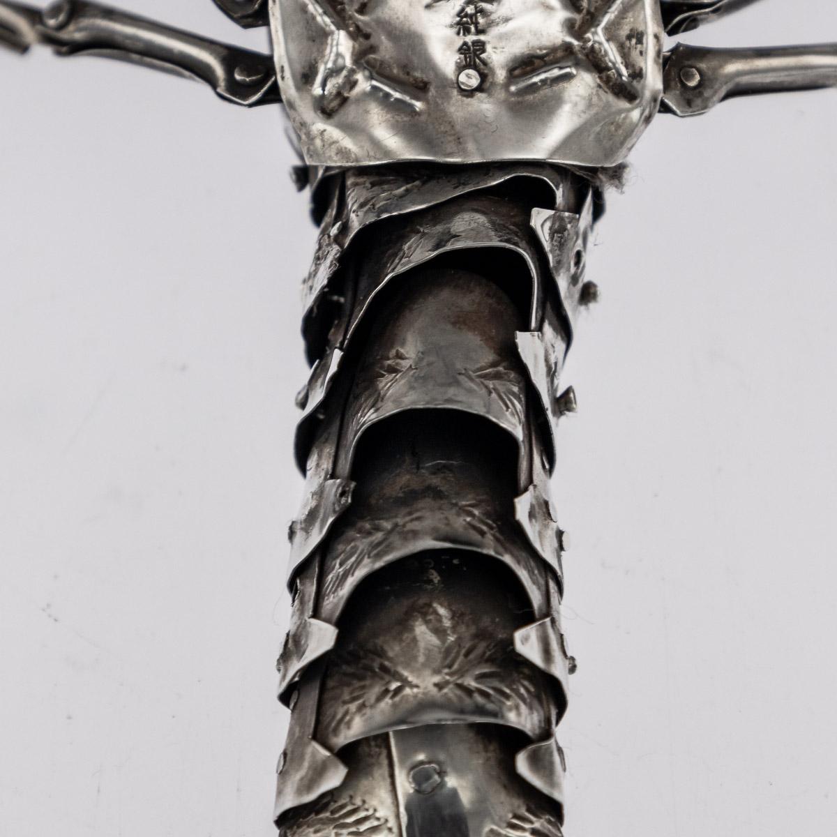 Antique 19th Century Japanese Silver Articulated Okimono Crayfish, circa 1890 5