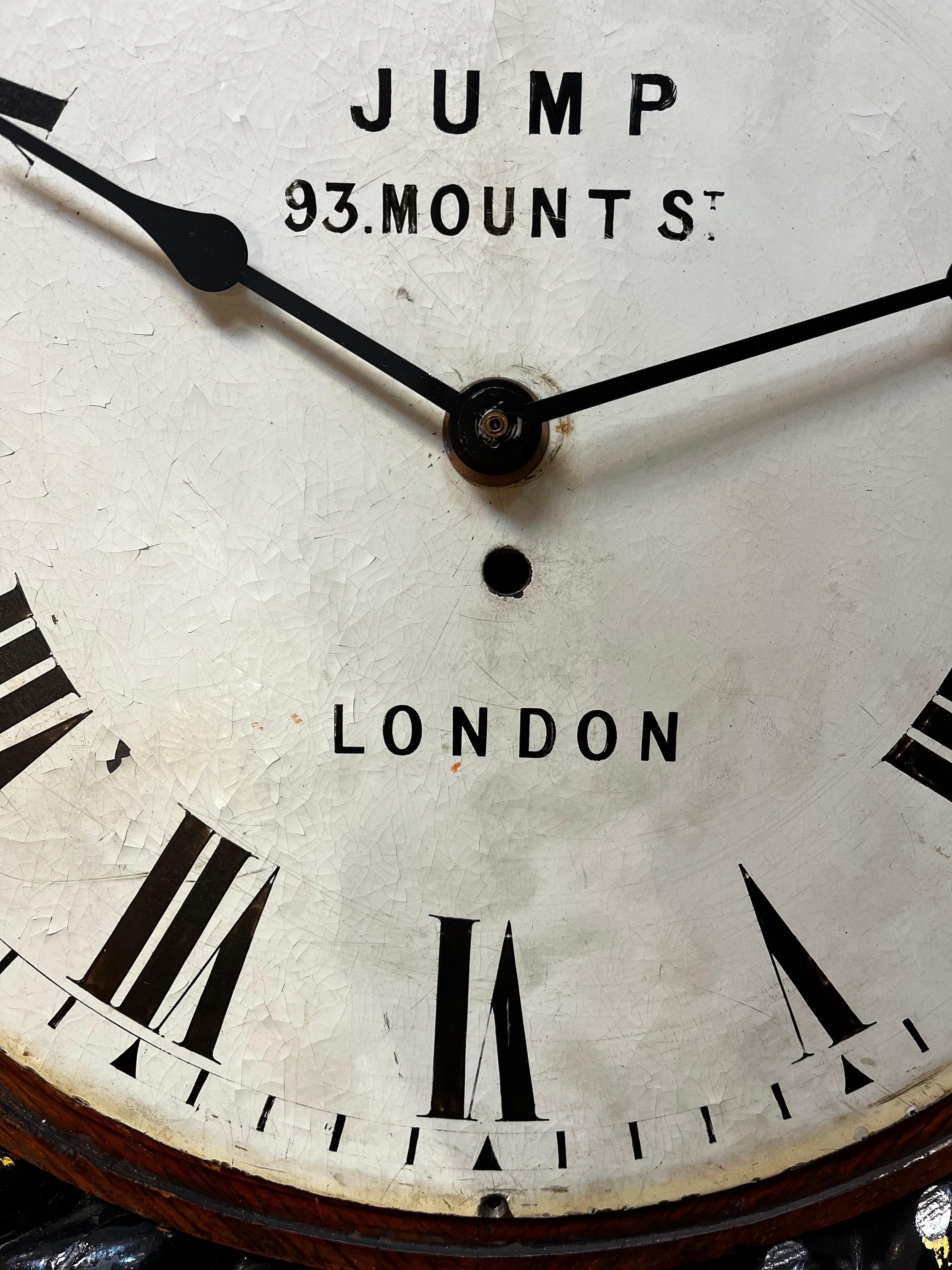 Antique 19th Century Jump Enamel Clock Face and Barley Twist Housing from London 6