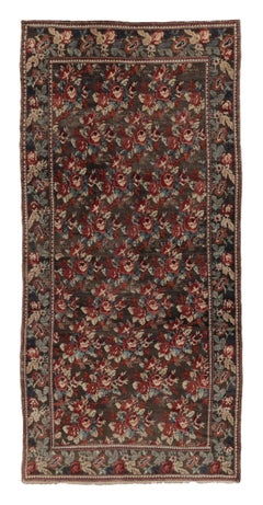 Antique 19th Century Karabagh Runner with Floral Patterns in Red - Rug & Kilim