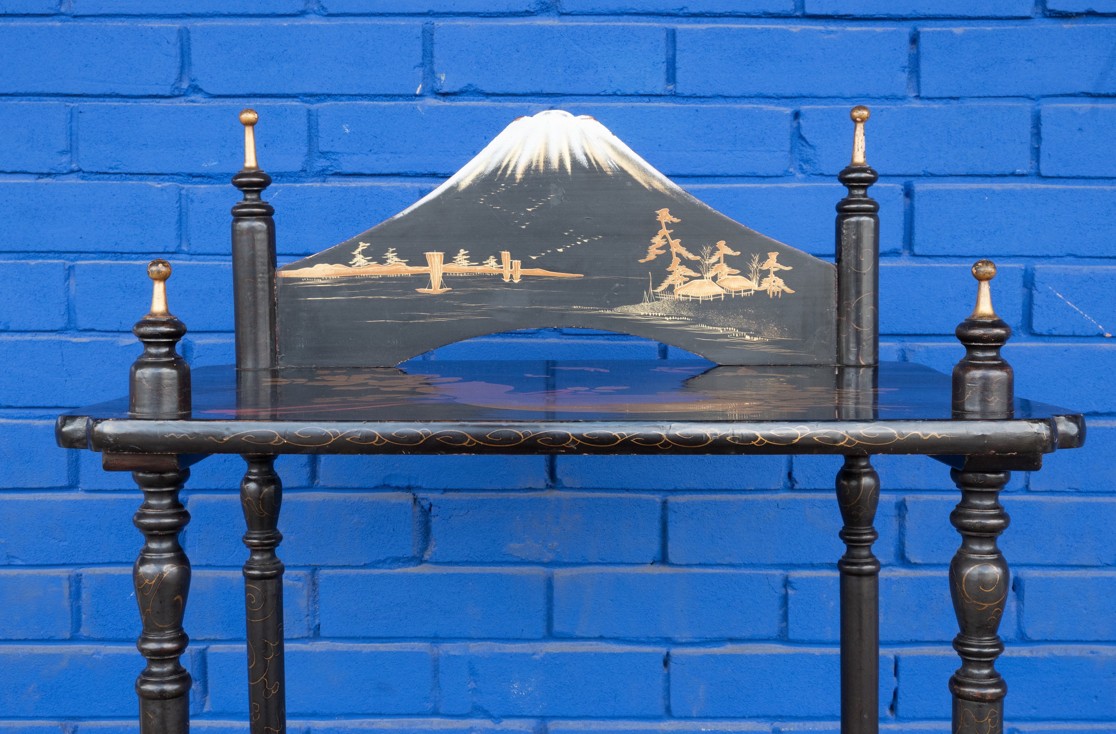 Antique 19th Century Lacquered Etagere Perret And Vibert, France For Sale 2