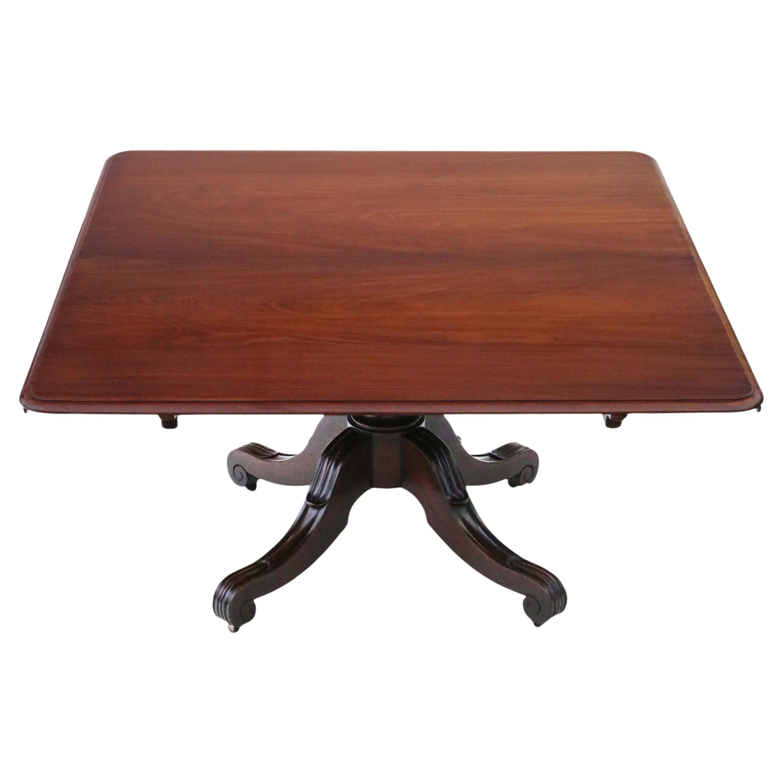 Antique 19th Century Large Cuban Mahogany Dining Table by James Mein For Sale