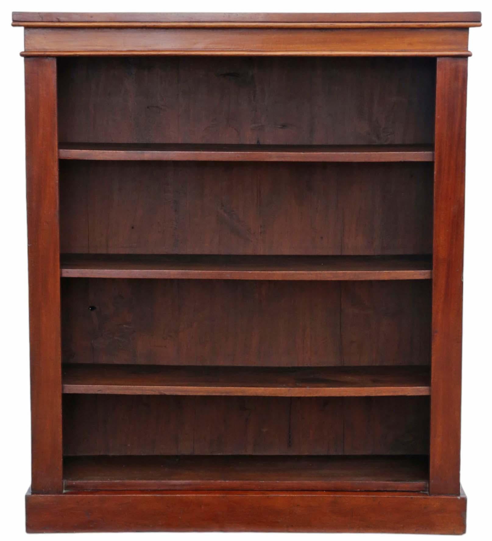 Mahogany Antique 19th Century large fine quality mahogany adjustable bookcase For Sale
