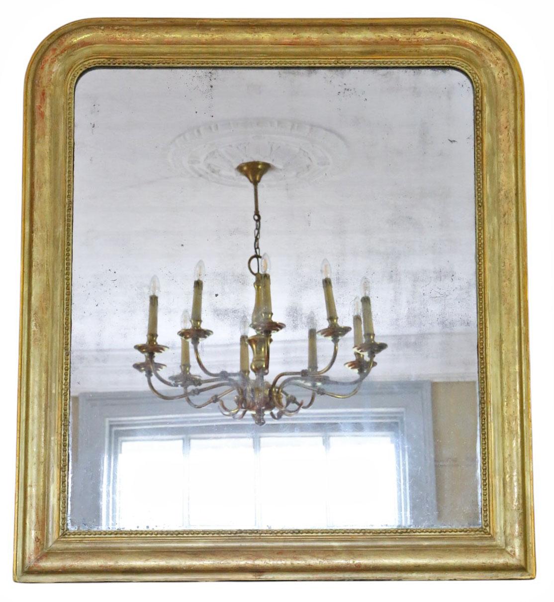 Antike 19. Jahrhundert große vergoldete Overmantel Wandspiegel - Ornate Gold Statement Frame

Bringen Sie zeitlose Eleganz in Ihr Interieur mit diesem großen antiken vergoldeten Spiegel aus dem 19. Mit seinen beeindruckenden Ausmaßen und seinem