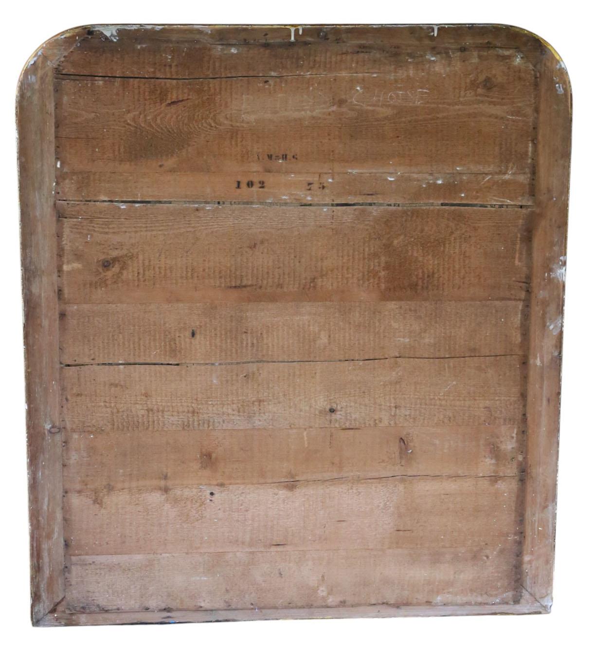 Antike 19. Jahrhundert große vergoldete Overmantel Wandspiegel - dekorative Gold im Angebot 3