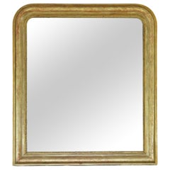 Antique 19th Century Large Gilt Overmantel Wall Mirror – Decorative Gold