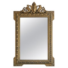 Antique 19th Century Large Gilt Wall Mirror Overmantle