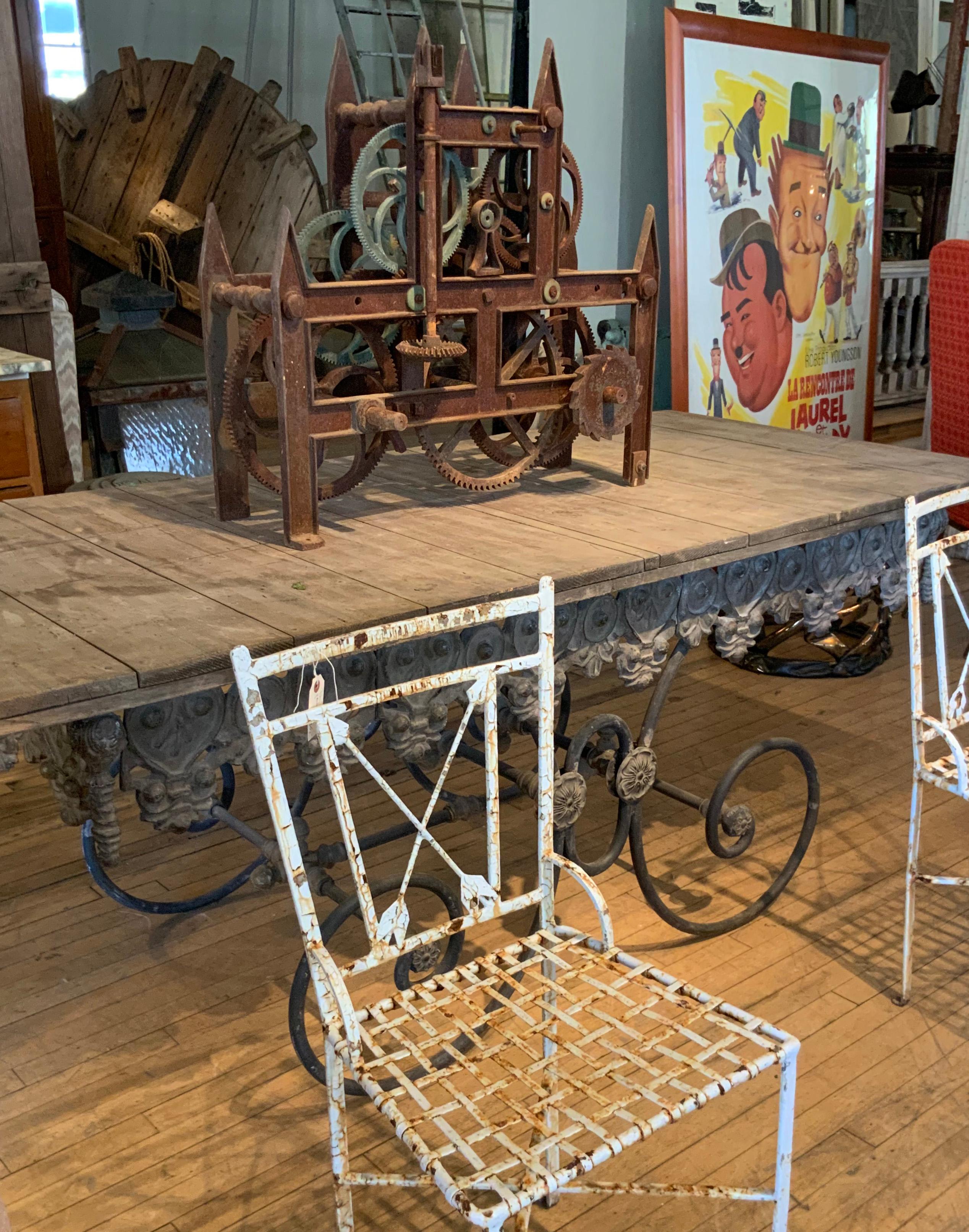 Antique 19th Century Large Iron Clockworks from a Clock Tower 4