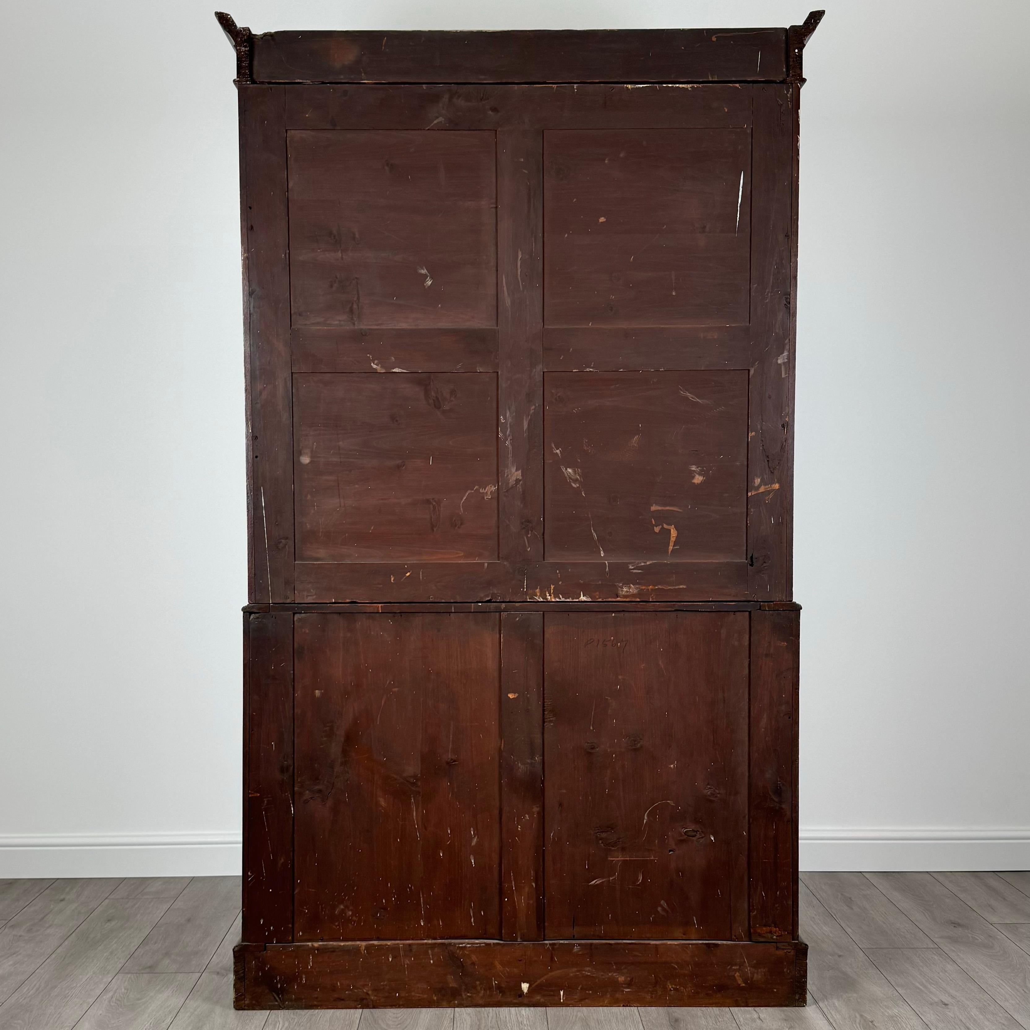 Antiguo Armario Prensa Ropa Del Siglo XIX En Caoba ( REF AF-3509 ) Latón en venta