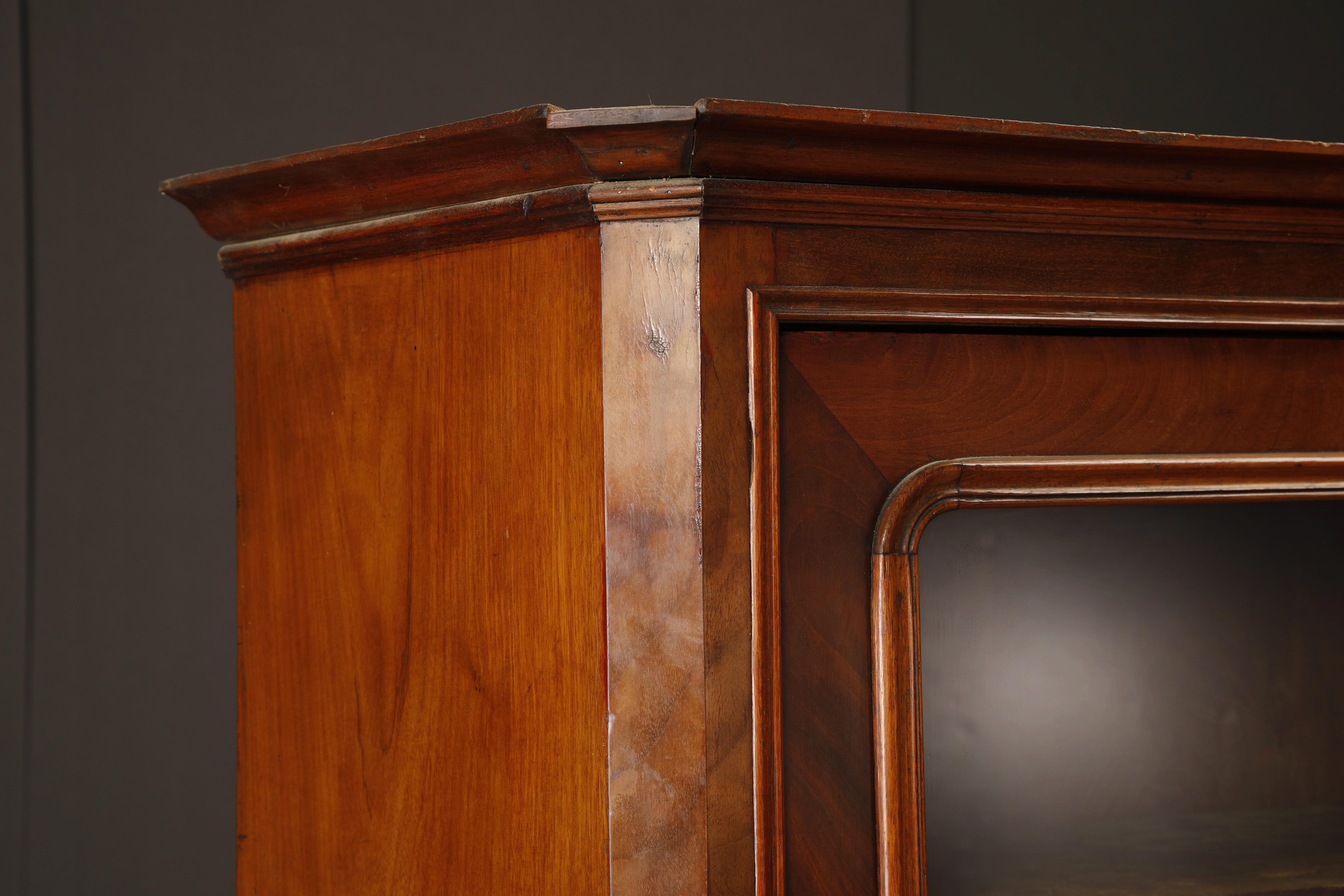 Antique 19th Century Louis Philippe Vitrine Display Curio Showcase Cabinet For Sale 5