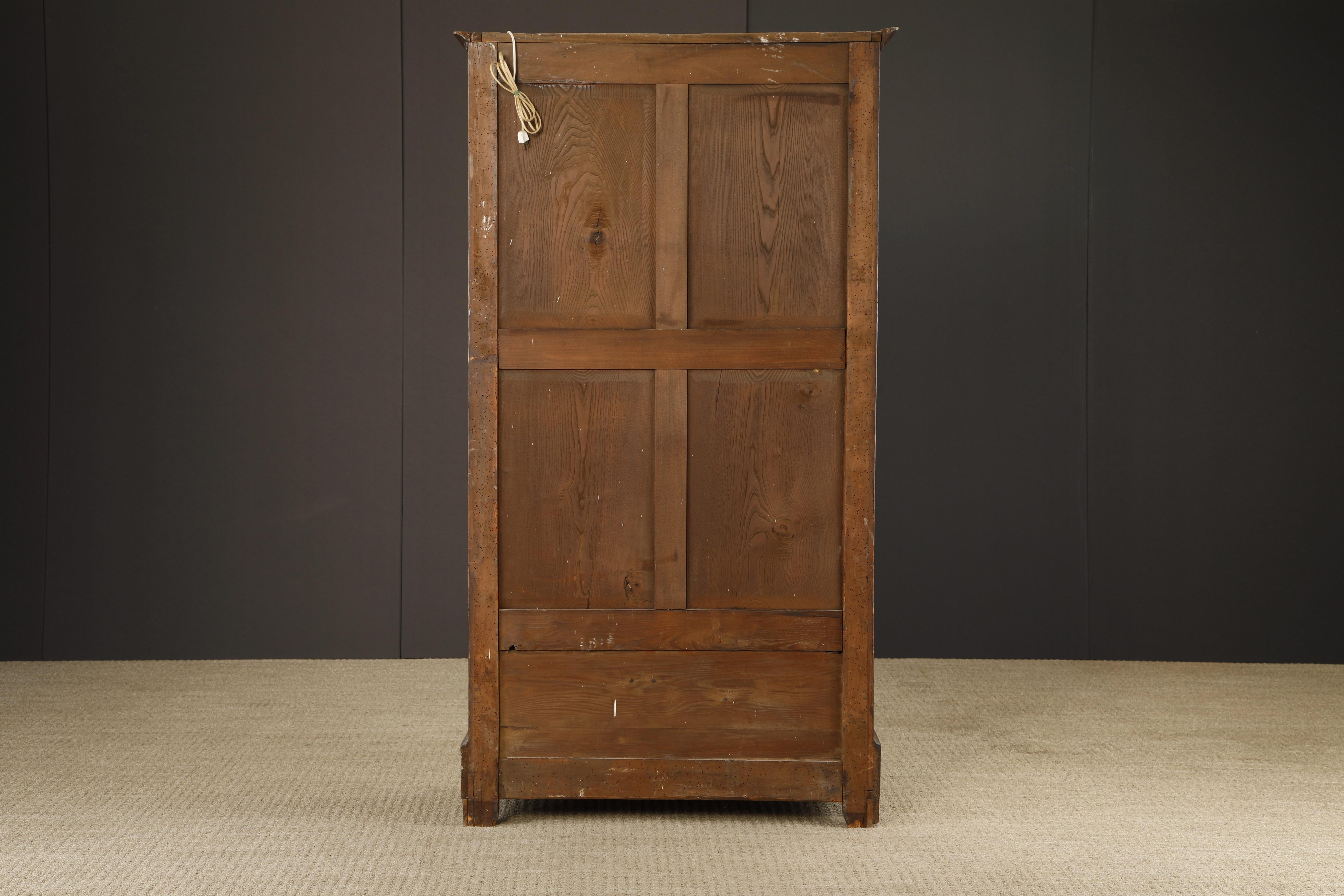 Antique 19th Century Louis Philippe Vitrine Display Curio Showcase Cabinet For Sale 9
