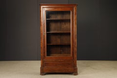 Vitrine ancienne du 19ème siècle Louis Philippe Display Curio Showcase Cabinet