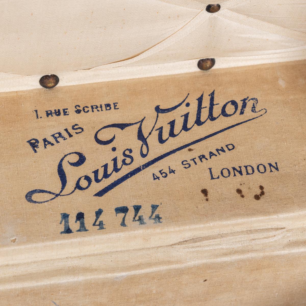 Antico baule da corriere Louis Vuitton del XIX secolo in tela intrecciata, Francia c.1896 in vendita 4