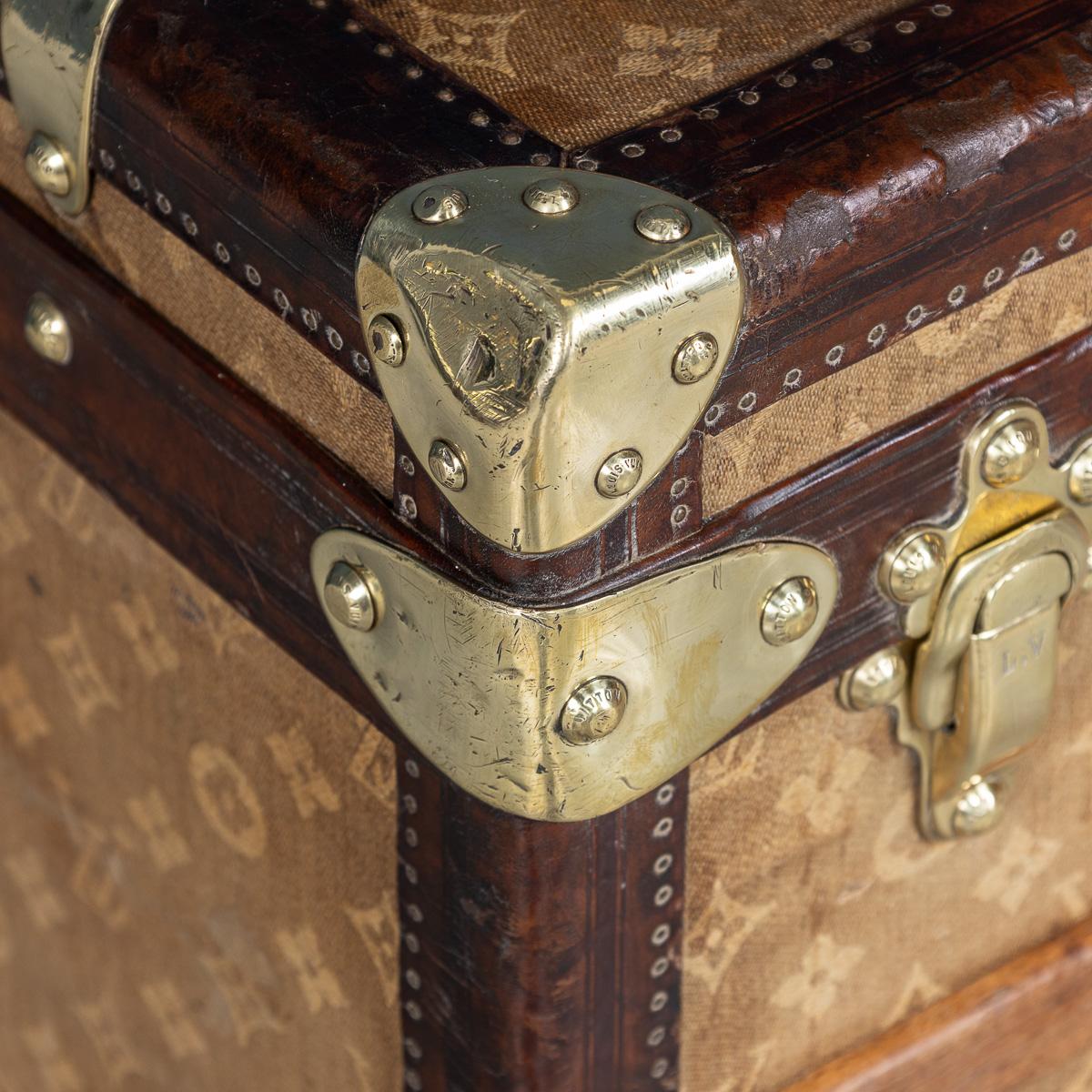 Antico baule da corriere Louis Vuitton del XIX secolo in tela intrecciata, Francia c.1896 in vendita 6