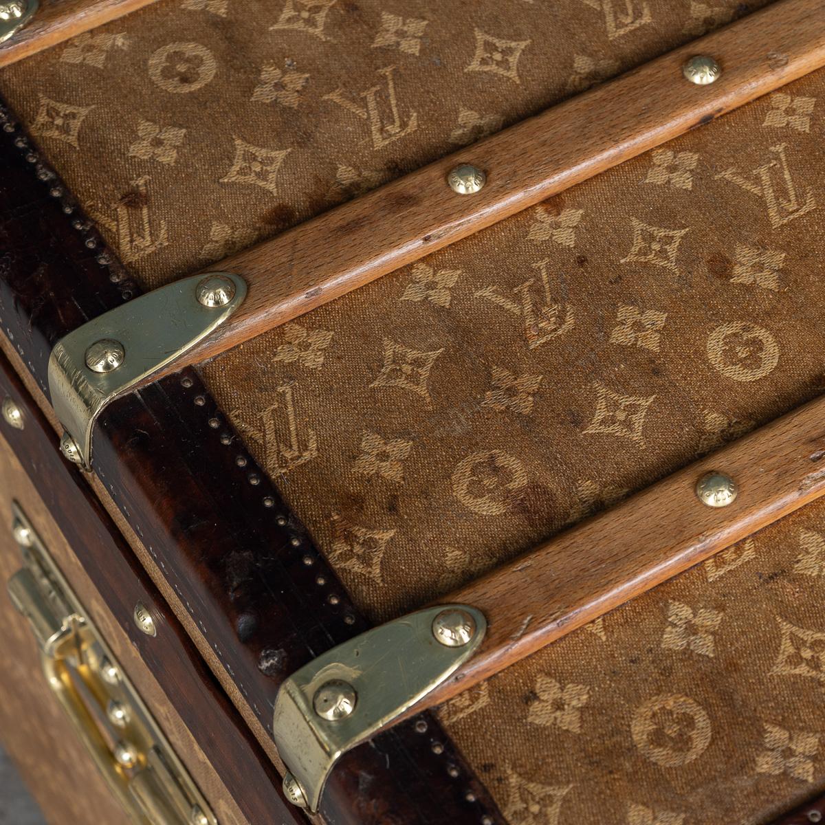 Antico baule da corriere Louis Vuitton del XIX secolo in tela intrecciata, Francia c.1896 in vendita 7