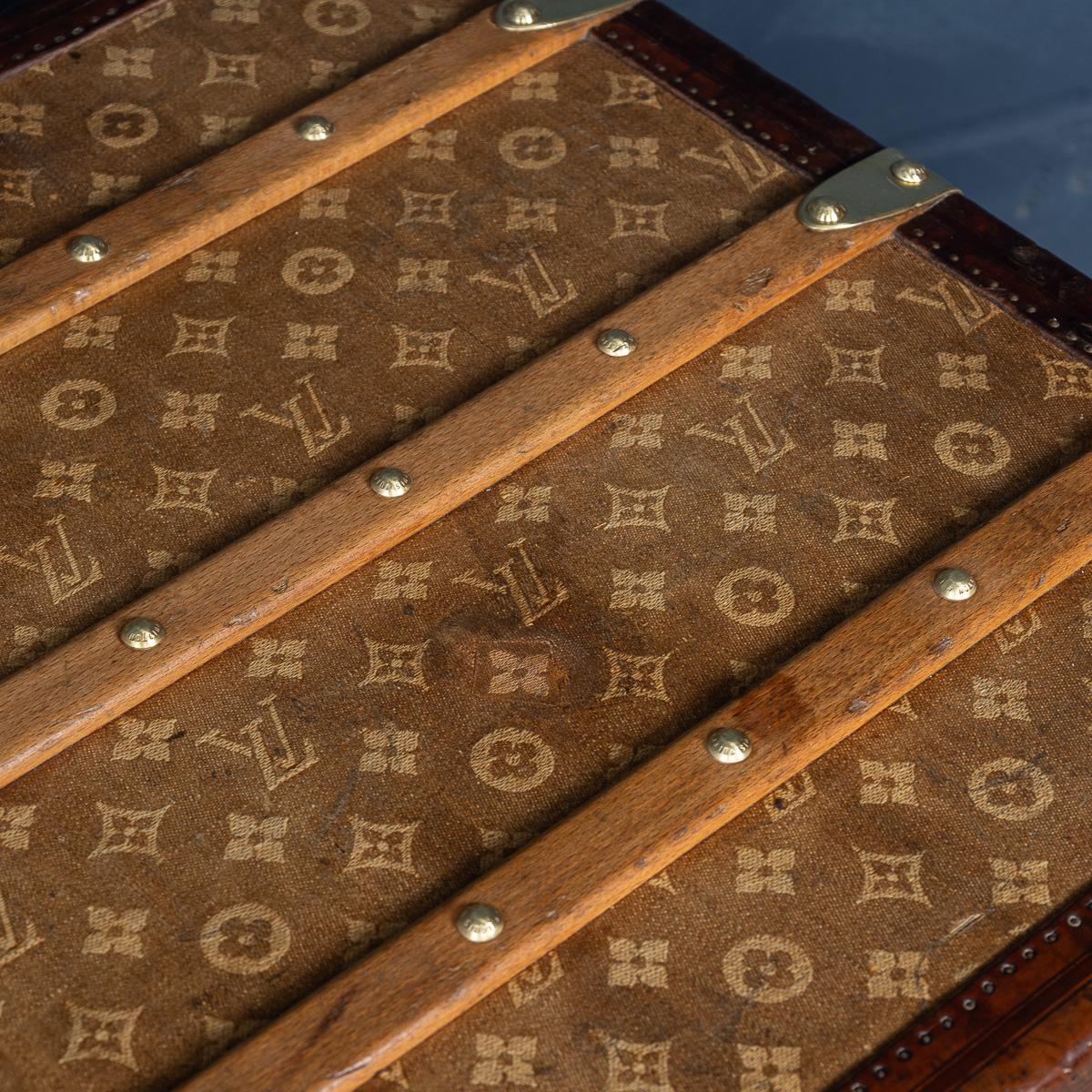 Antico baule da corriere Louis Vuitton del XIX secolo in tela intrecciata, Francia c.1896 in vendita 10