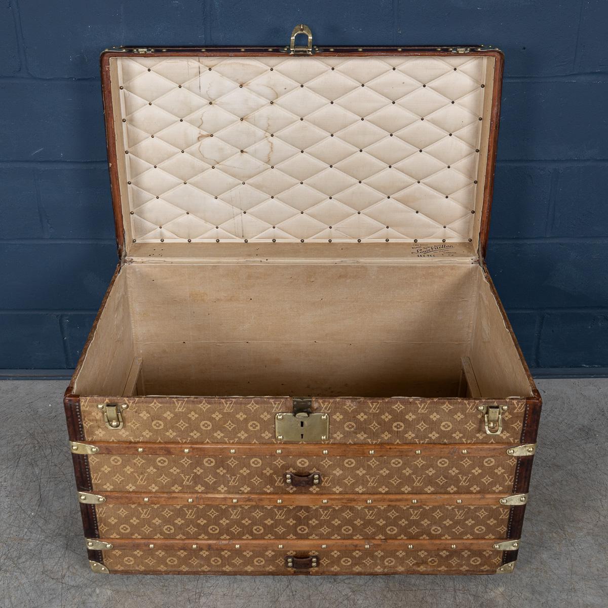 Antico baule da corriere Louis Vuitton del XIX secolo in tela intrecciata, Francia c.1896 in vendita 2