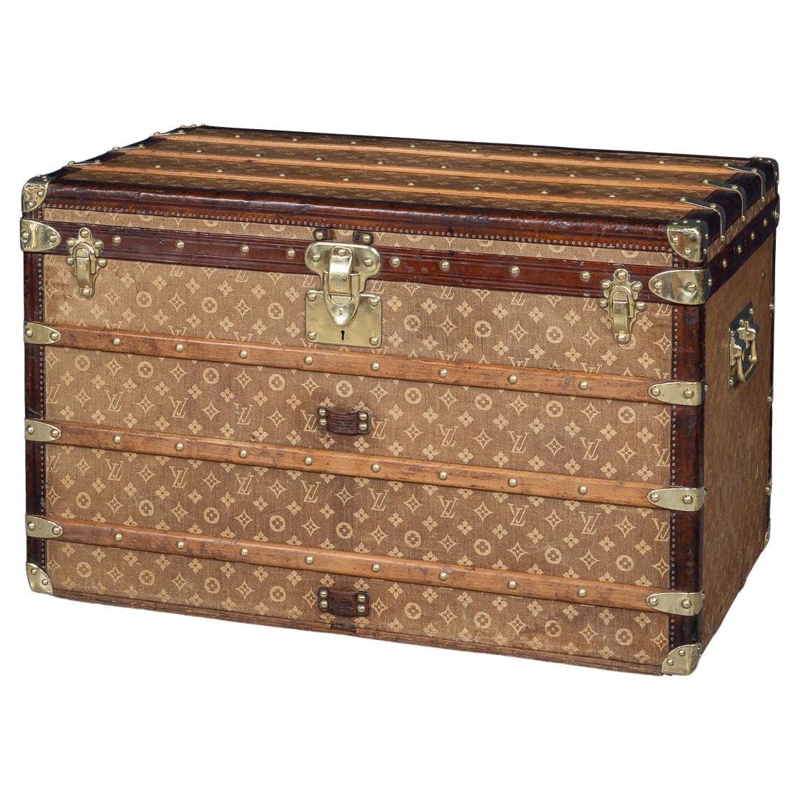 Antiker Louis Vuitton-Kurierkoffer aus gewebtem Segeltuch, Frankreich, 19. Jahrhundert, ca. 1896