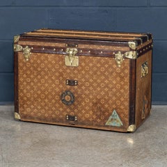 Antique 19th Century Louis Vuitton Hat Trunk In Woven Canvas, France c.1896