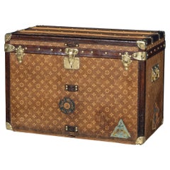 Antique 19th Century Louis Vuitton Hat Trunk In Woven Canvas, France c.1896