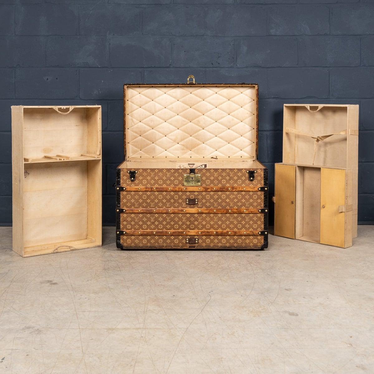 Antique 19th Century Louis Vuitton Trunk In Woven Canvas, France c.1890 4