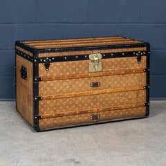 Antique 19th Century Louis Vuitton Trunk In Woven Canvas, France c.1890