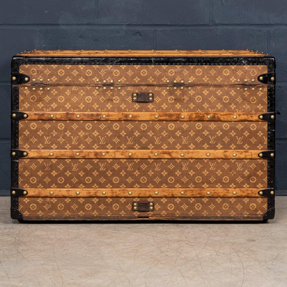 20th Century Antique 19th Century Louis Vuitton Trunk In Woven Canvas, France c.1890