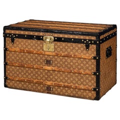 Antique 19th Century Louis Vuitton Trunk In Woven Canvas, France c.1890