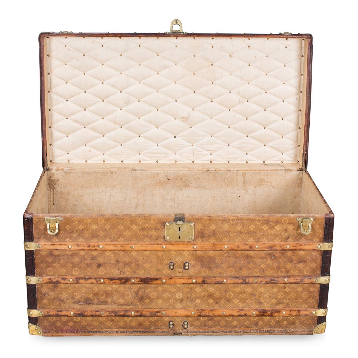 French Antique 19th Century Louis Vuitton Woven Steamer Trunk, circa 1900