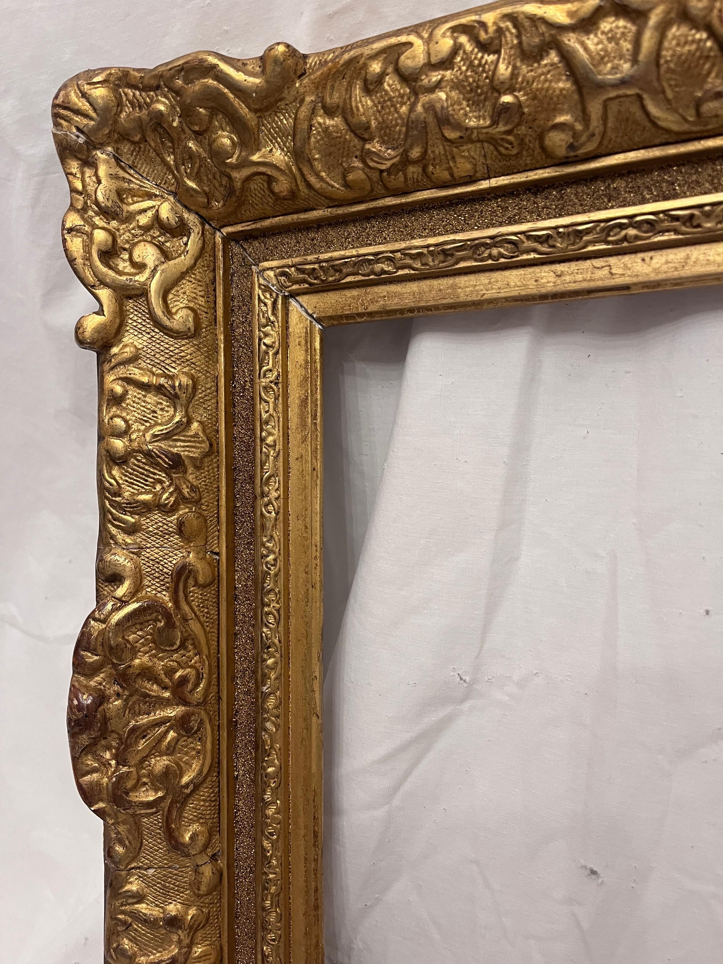 Gesso Antique 19th Century Louis XIV Style Dubourg Ornate French Picture Frame 15 x 10