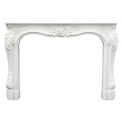 Used 19th Century Louis XV style French Marble Fireplace