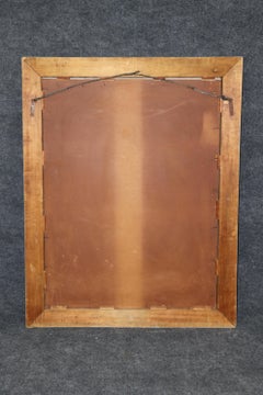 Antique 19th Century Louis XVI Style Distressed Silver & Gilt Wall Mirror