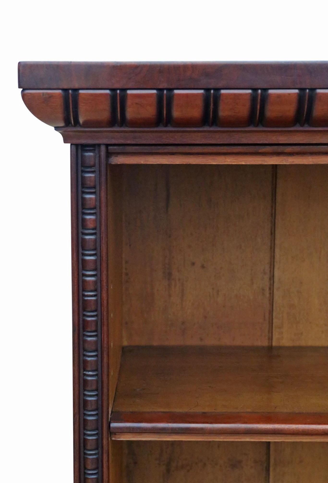 Antica libreria a ripiani regolabili in mogano del XIX secolo - Qualità pregiata in vendita 2