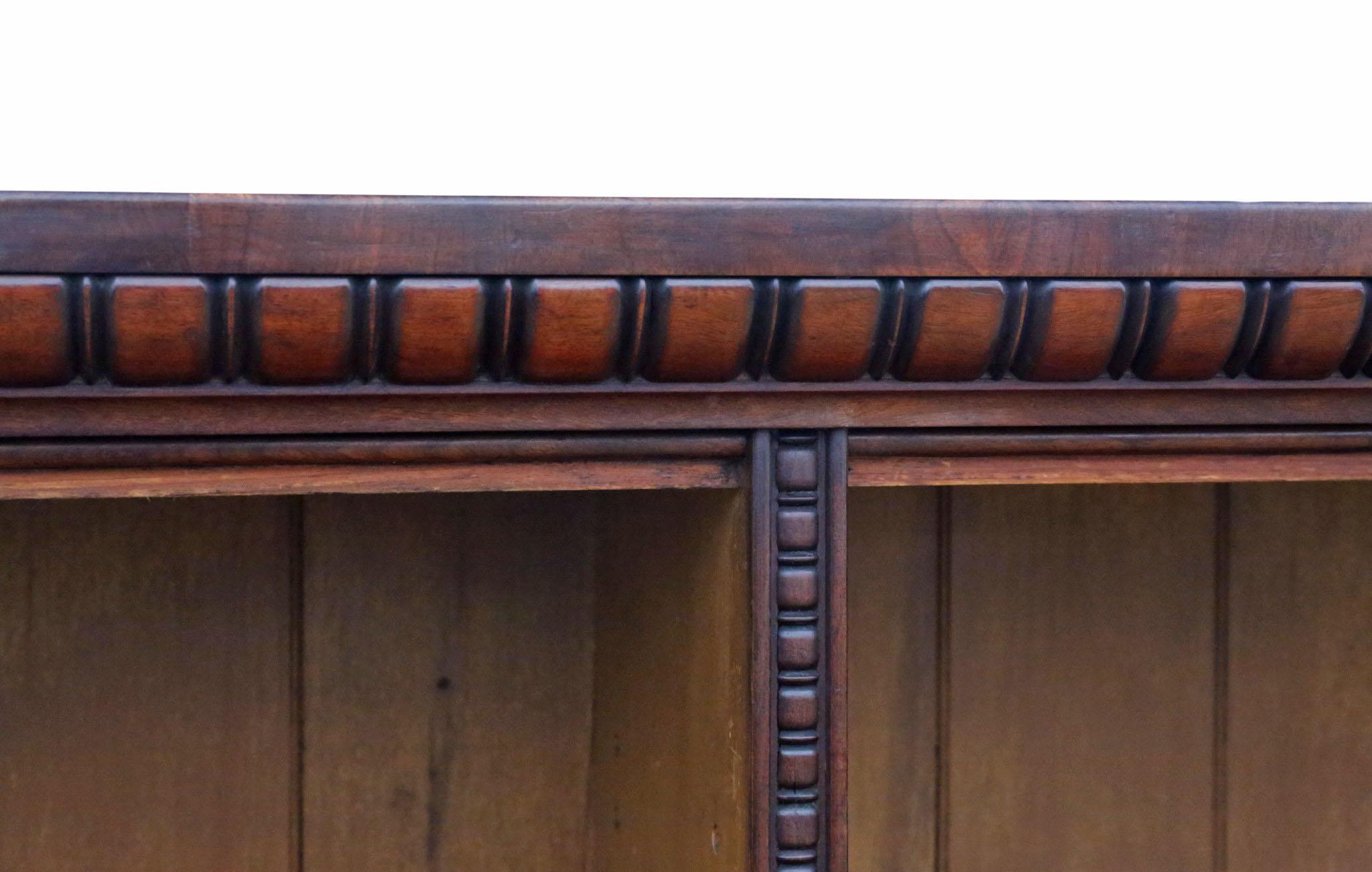 Antica libreria a ripiani regolabili in mogano del XIX secolo - Qualità pregiata in vendita 4