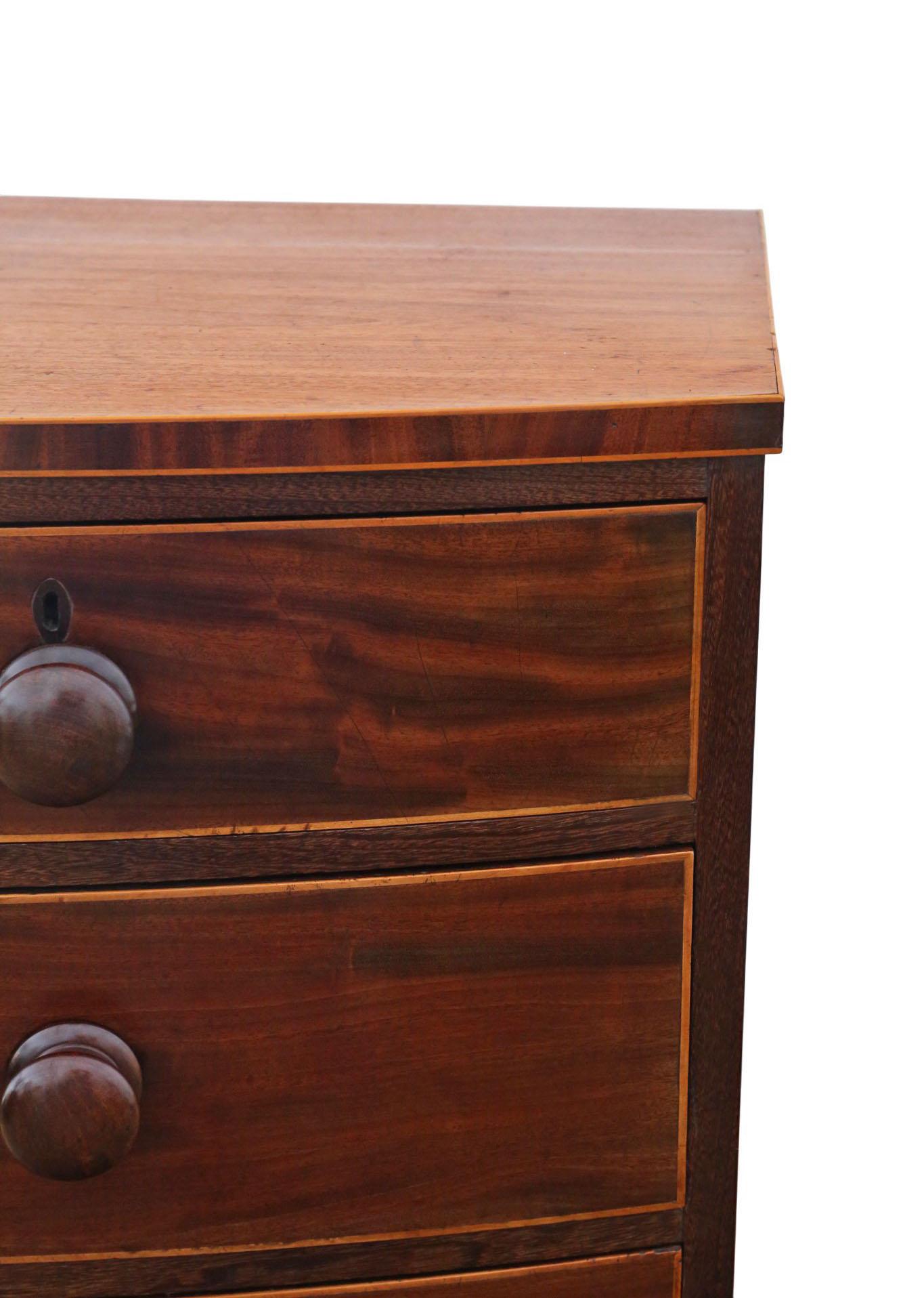 Antica cassettiera ad arco in mogano del XIX secolo - Qualità pregiata Gillows In condizioni buone in vendita a Wisbech, Cambridgeshire