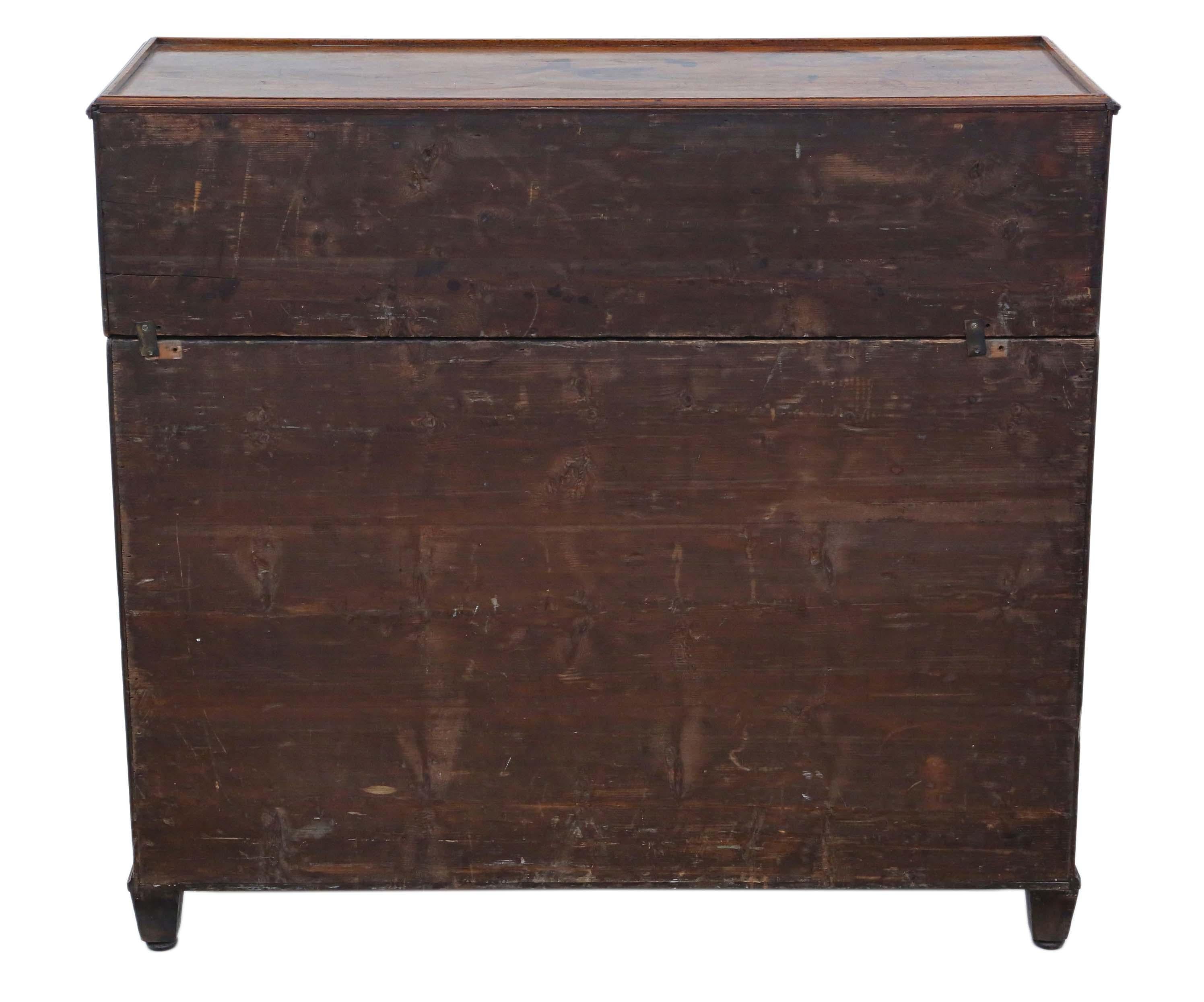 Antique 19th Century Mahogany Campaign Chest of Drawers For Sale 6